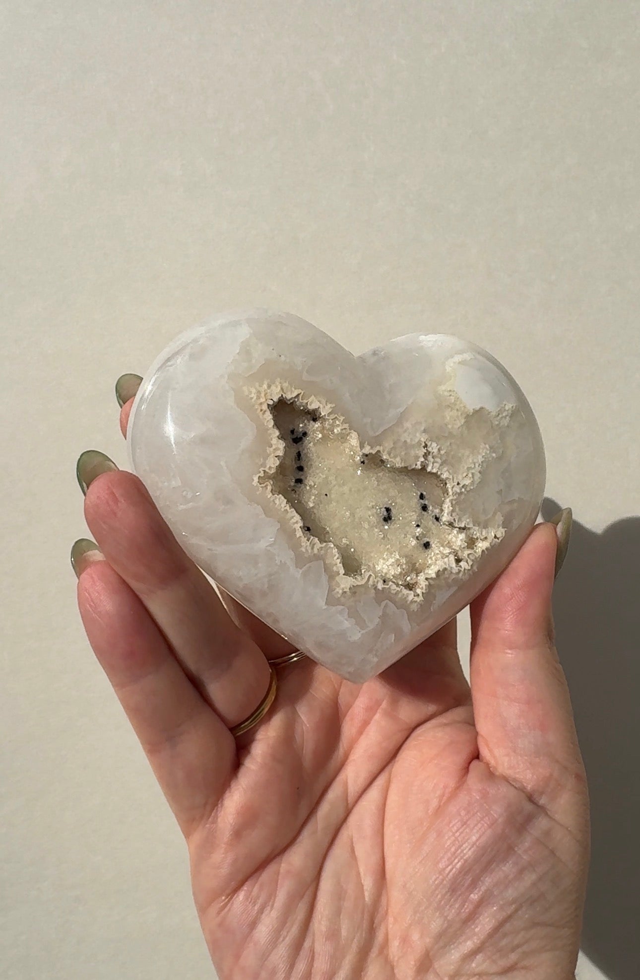 Druzy Agate Heart