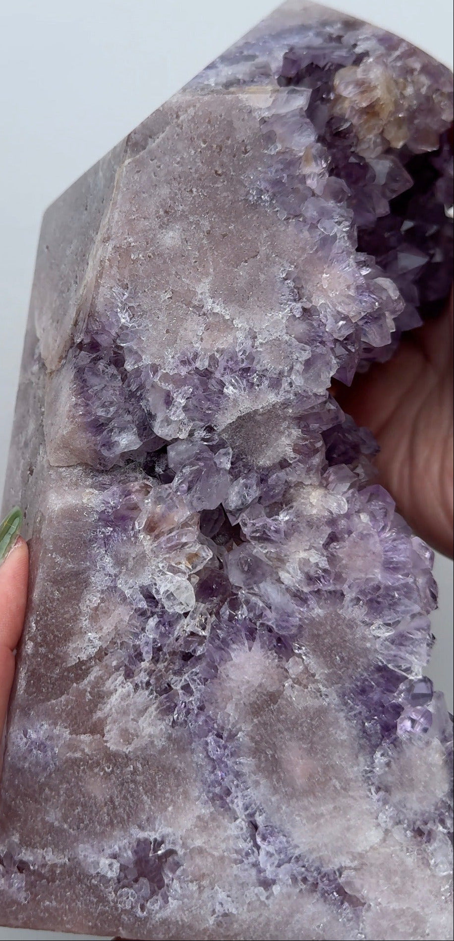 XXL High Quality Druzy Pink Amethyst Tower