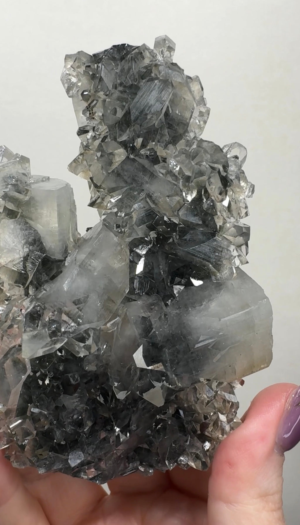 Diamond/Pink Apophyllite on Black Chalcedony| BDF