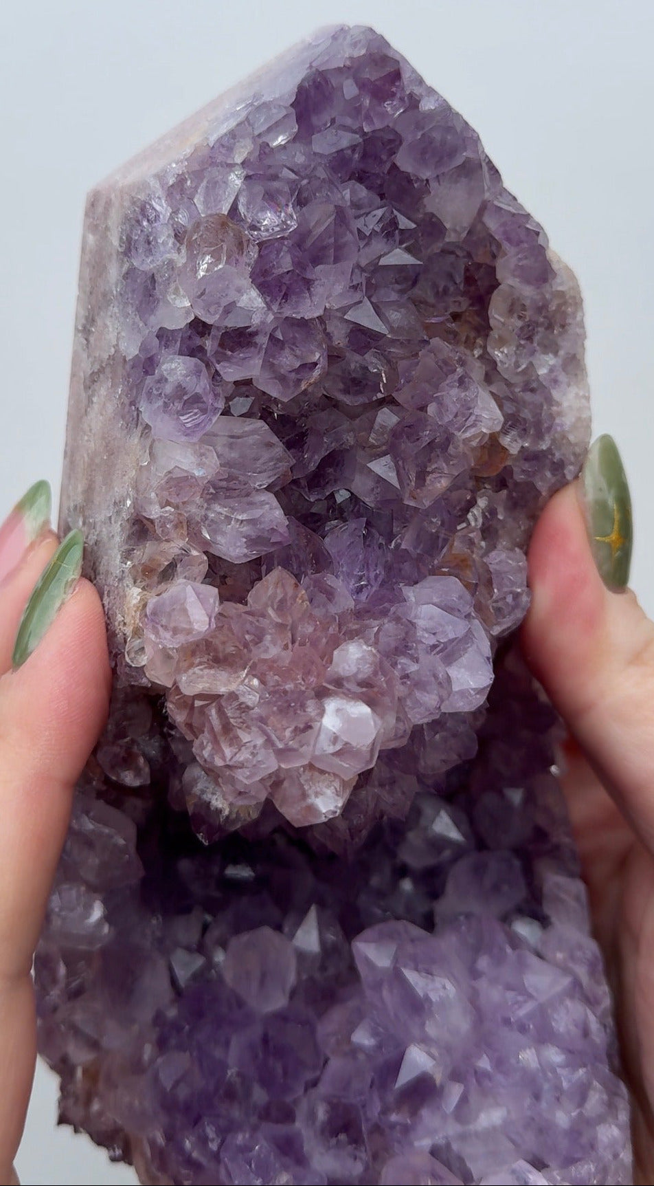 High Quality Druzy Pink Amethyst Tower