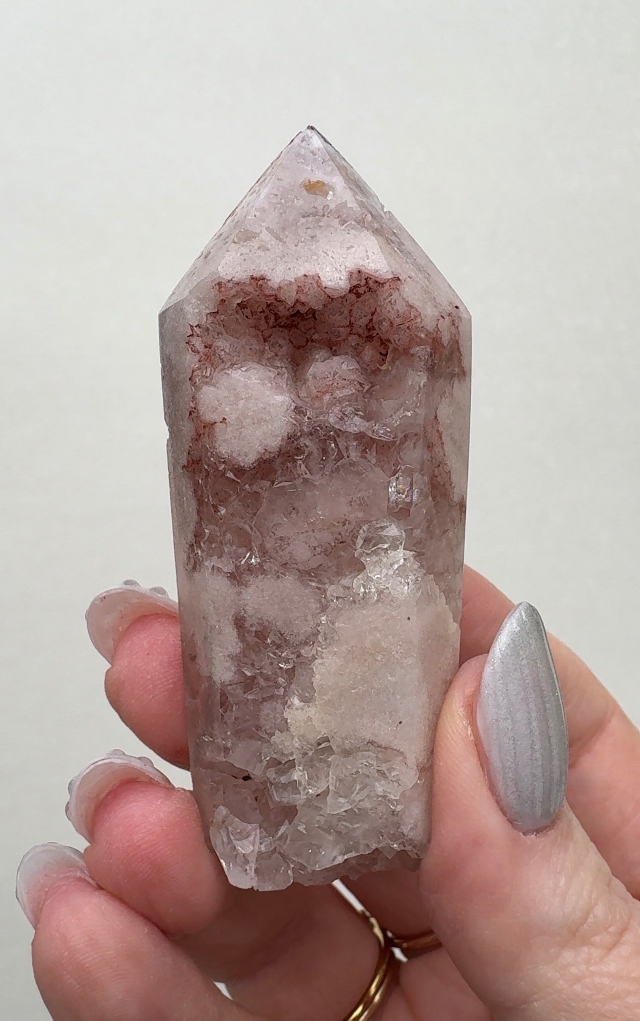 High Quality Druzy Pink Amethyst Tower