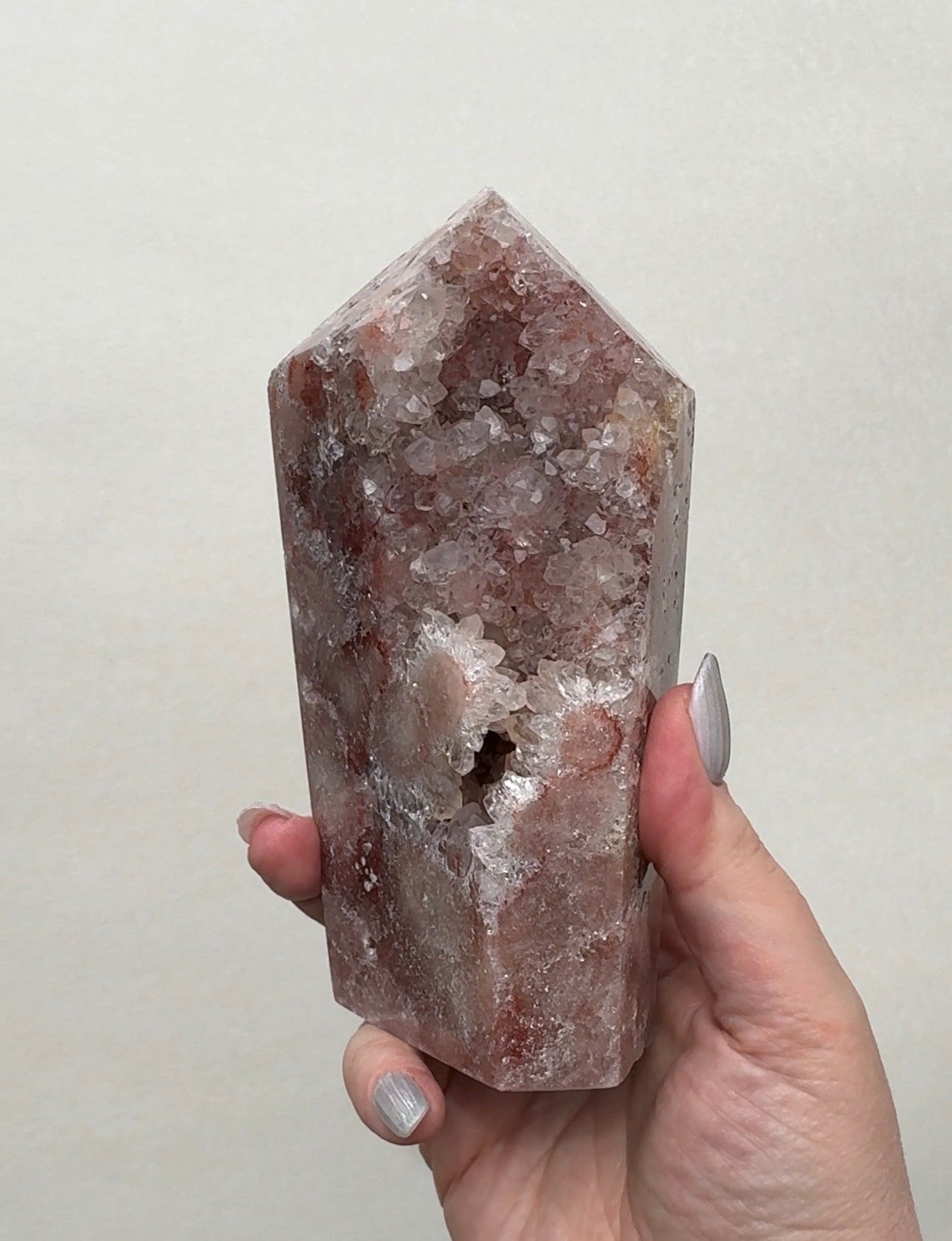 XL High Quality Druzy Pink Amethyst Tower