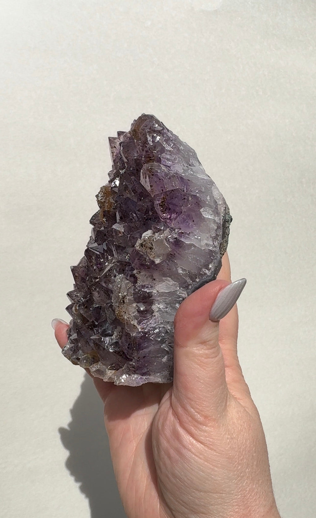 Druzy Purple Amethyst with Calcite