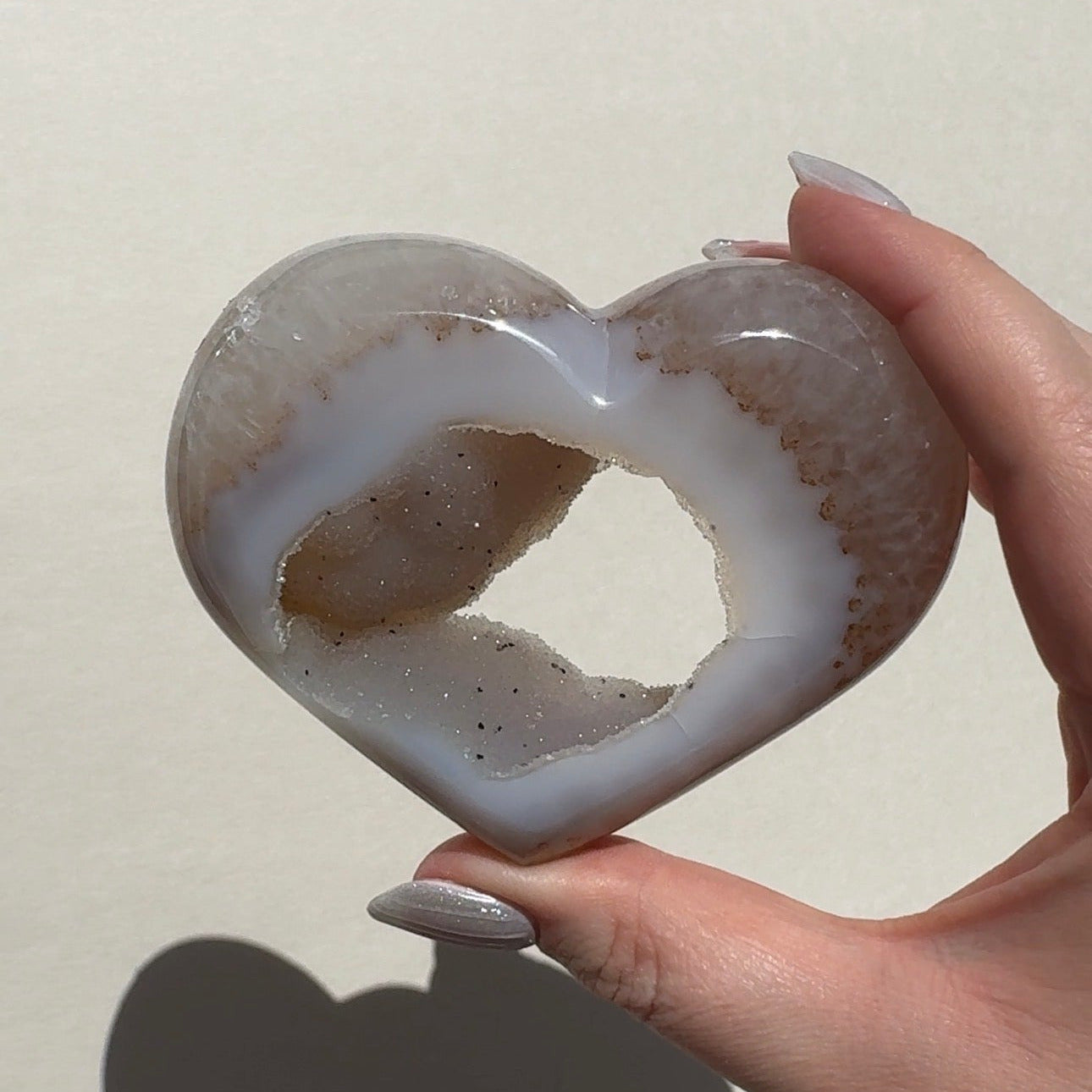 Druzy Agate Heart