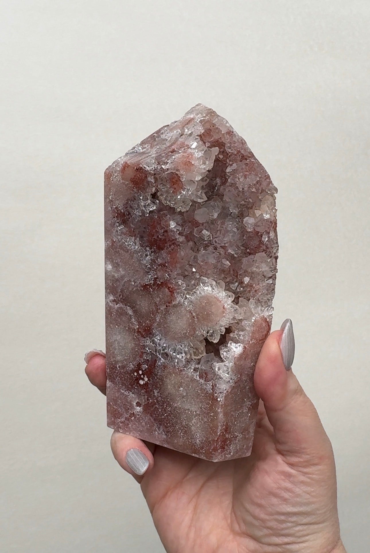 XL High Quality Druzy Pink Amethyst Tower