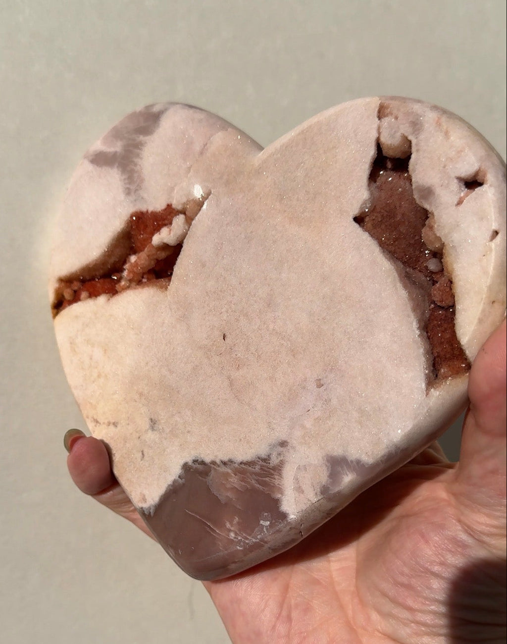 Druzy Pink Amethyst Heart