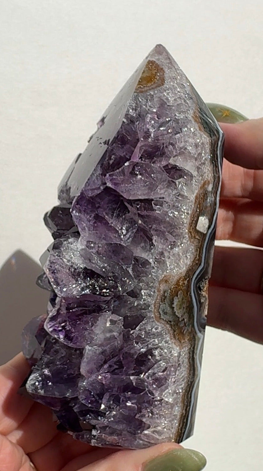 High Quality Purple Amethyst Tower