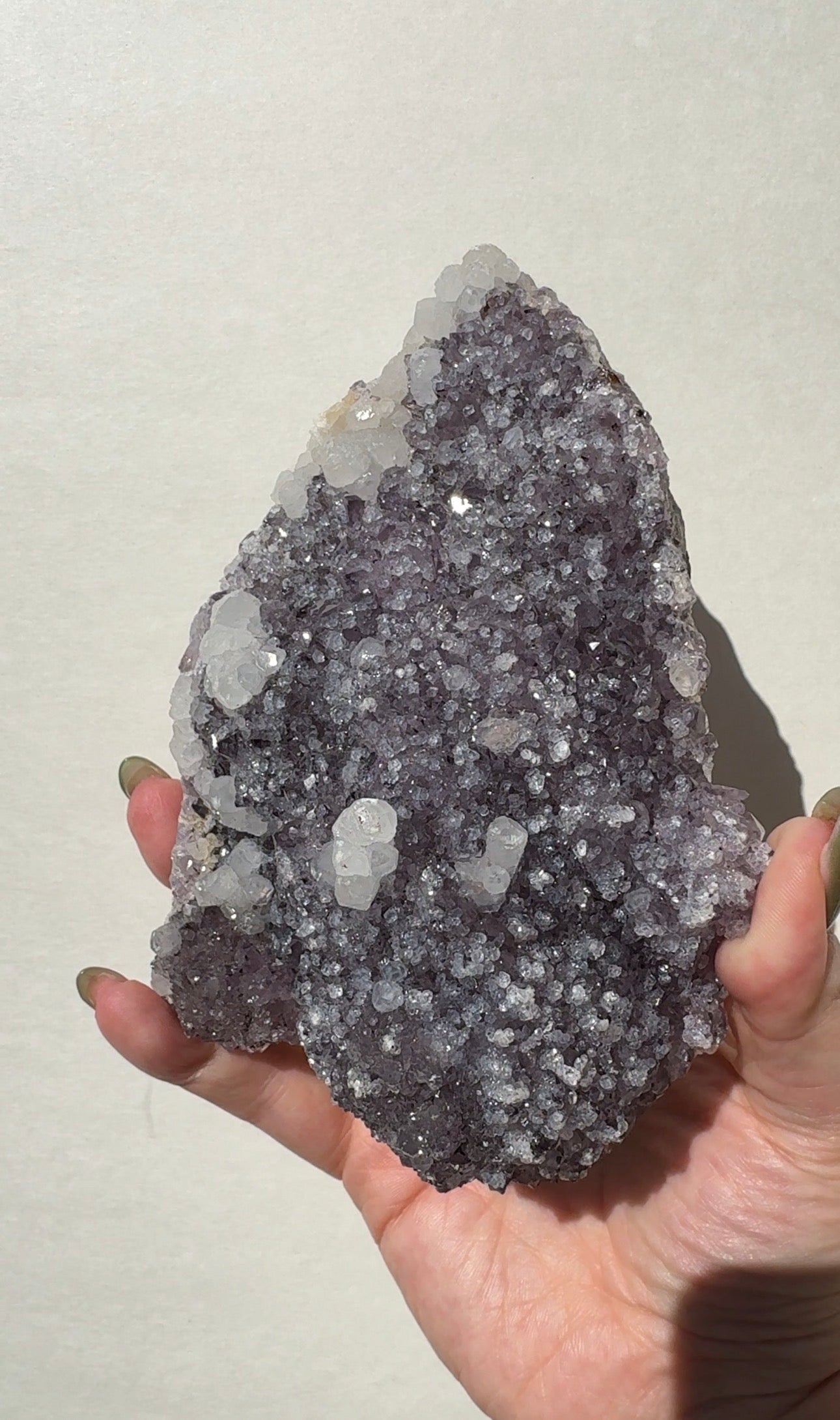 Purple Amethyst with Calcite