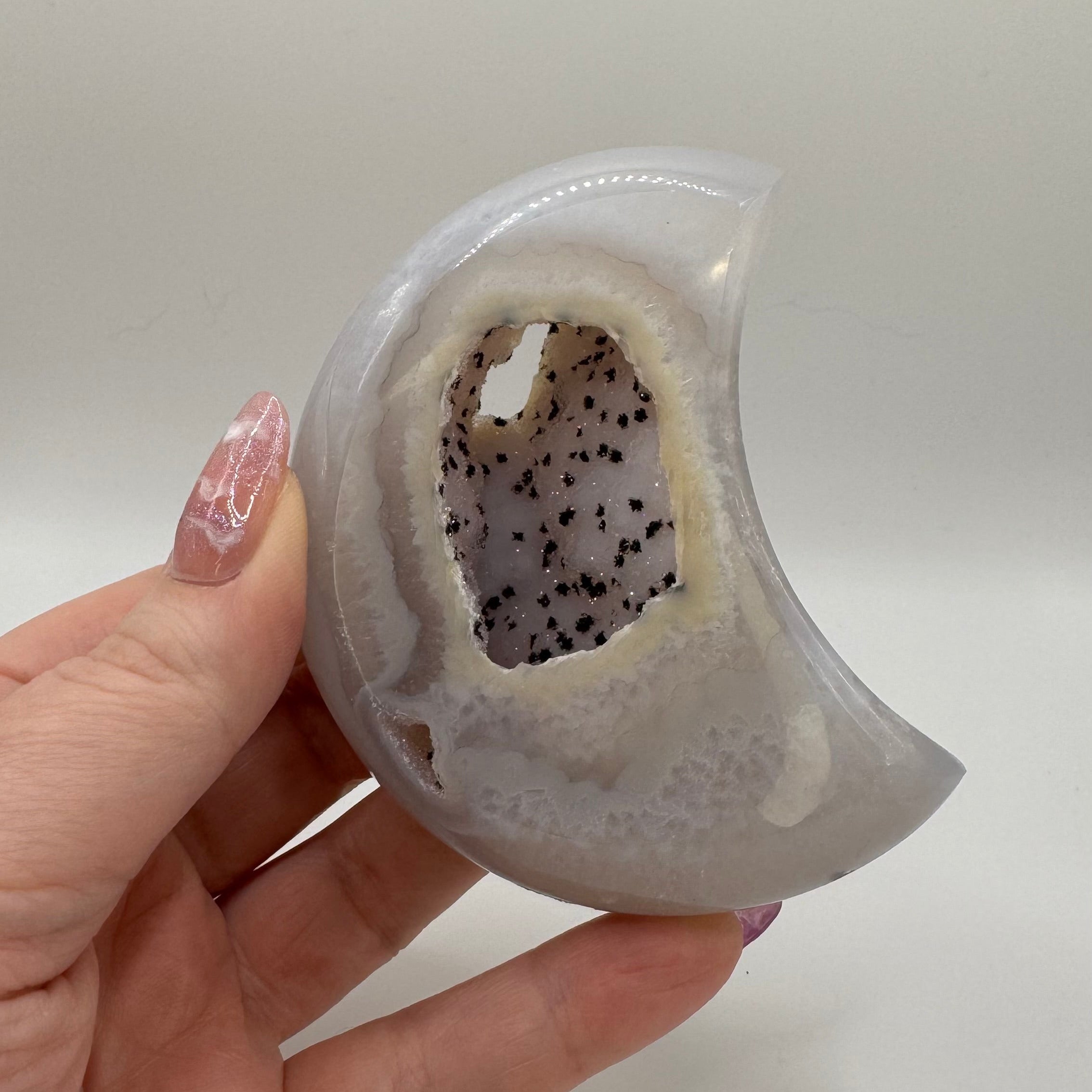 HQ Druzy Agate Moons