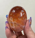 Pink Carnelian Palmstone | PSC3