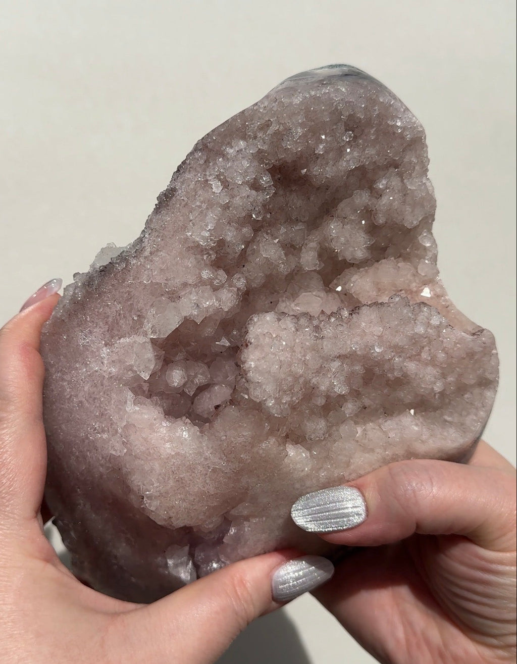XL Druzy Pink Amethyst Freeform