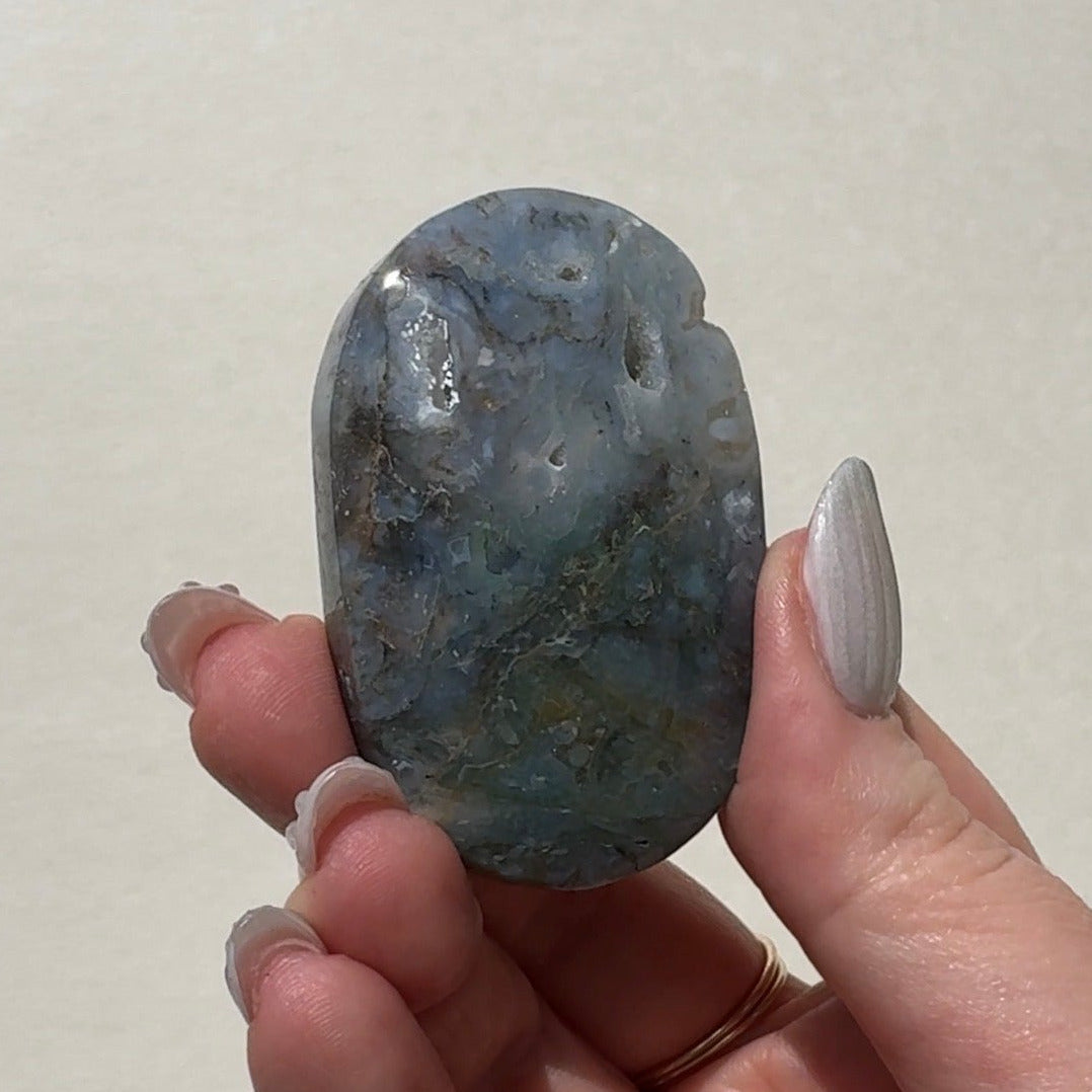 Moss Agate Palmstone | A