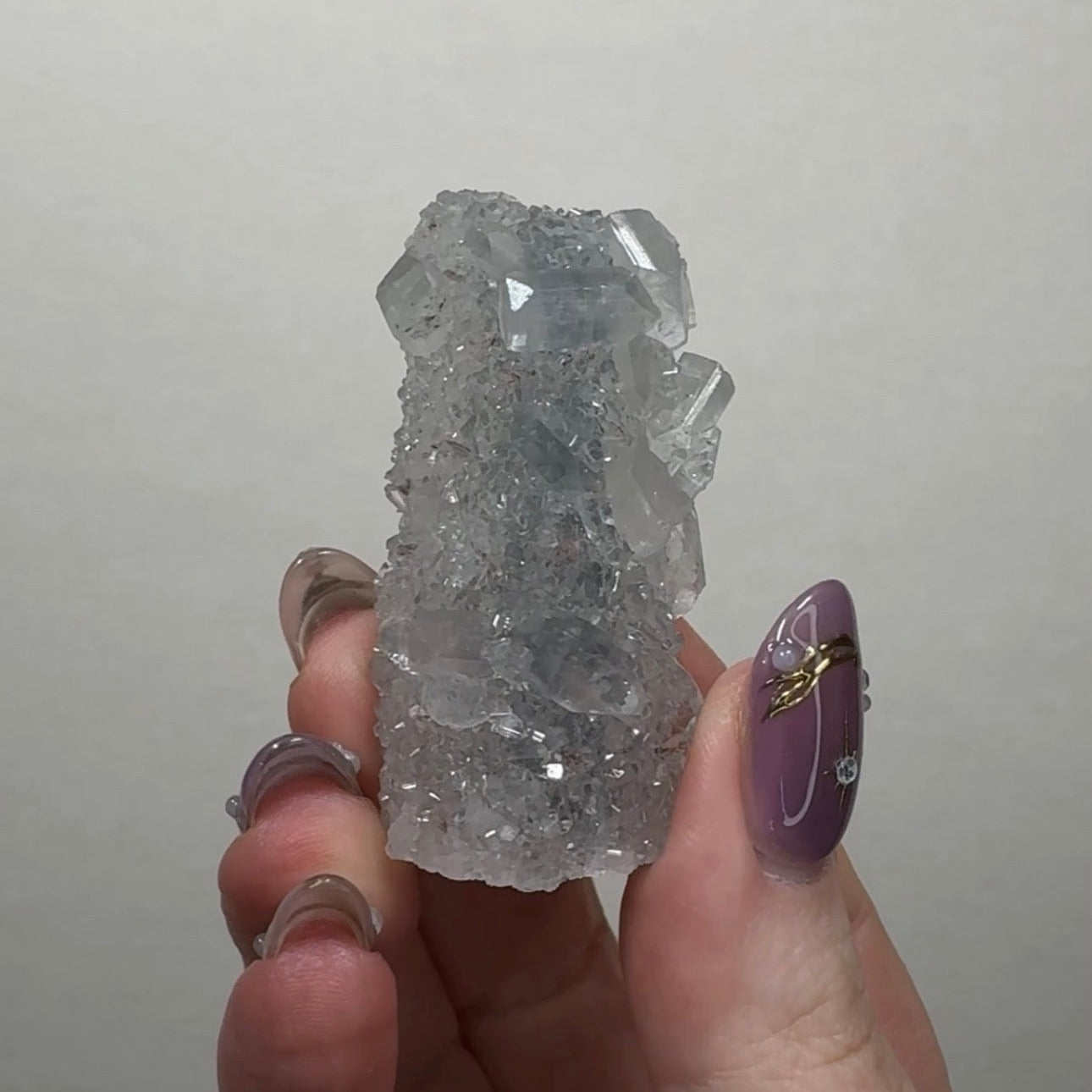 Diamond Apophyllite on Chalcedony