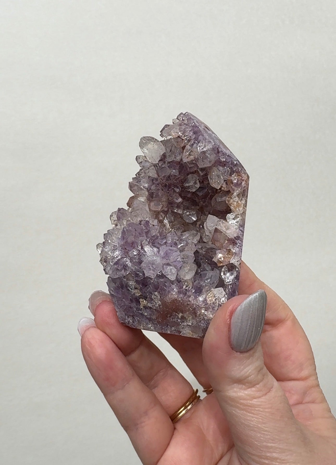 High Quality Druzy Pink Amethyst Tower