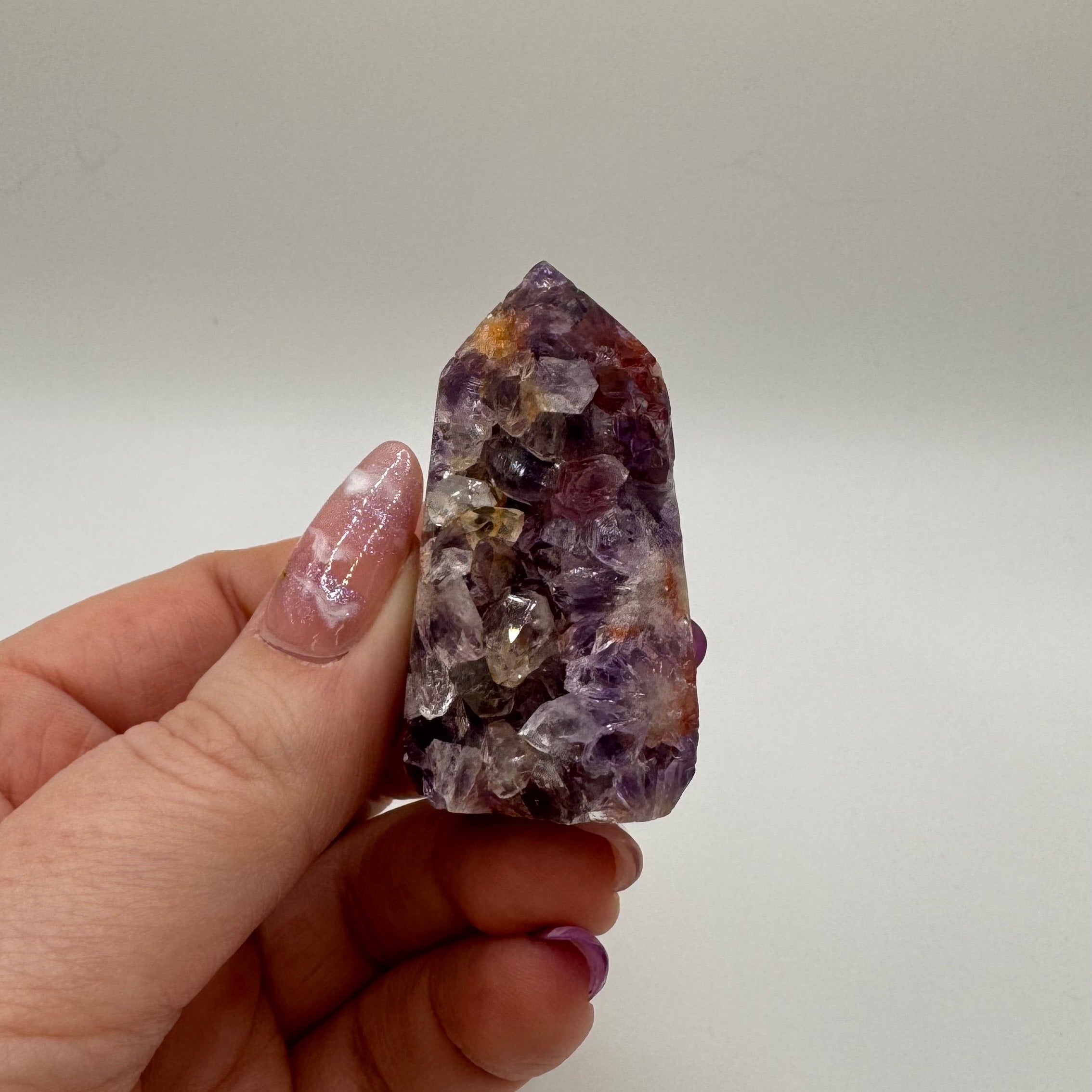 High Quality Druzy Pink Amethyst Tower