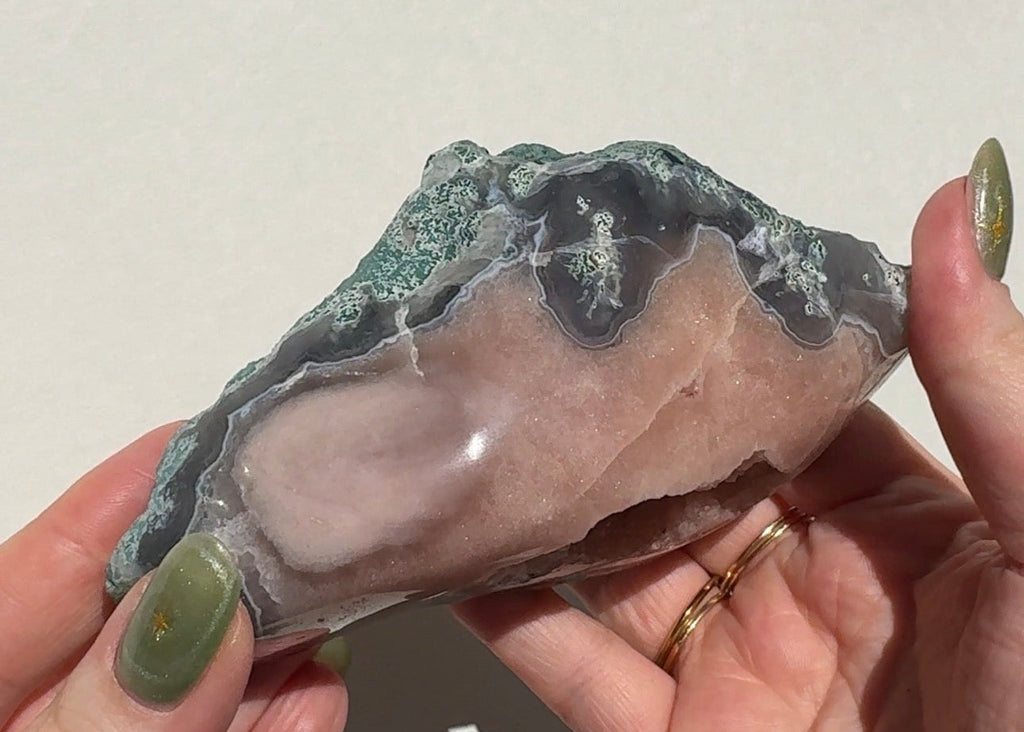 Druzy Pink Agate Freeform