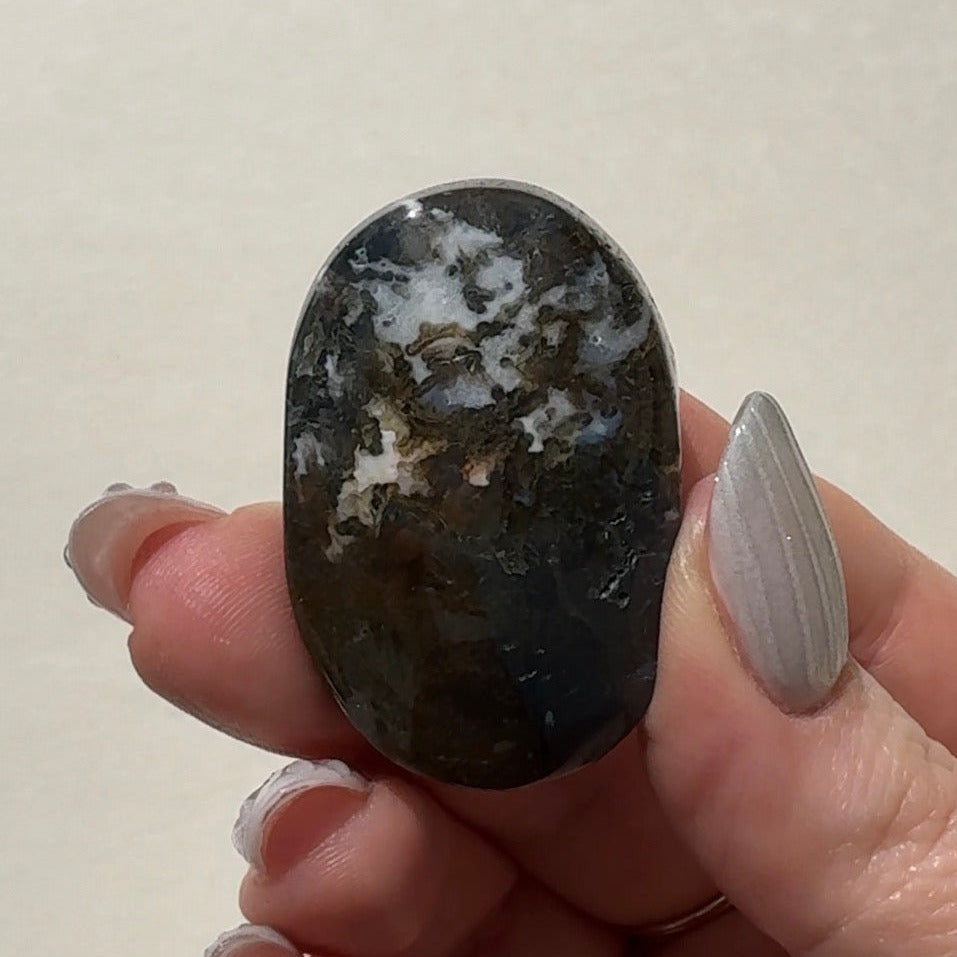 Moss Agate Palmstone | H