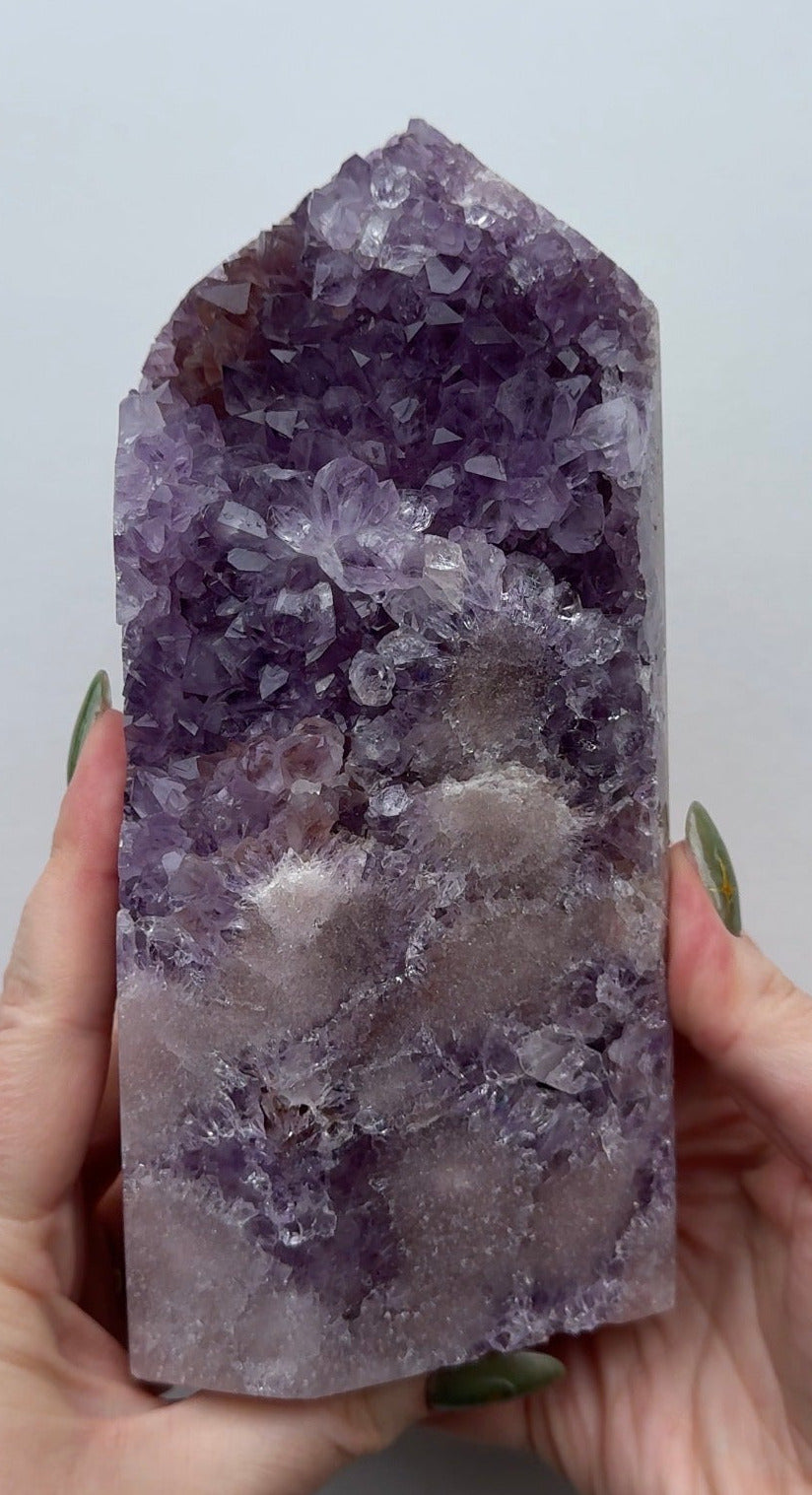 XL High Quality Druzy Pink Amethyst Tower