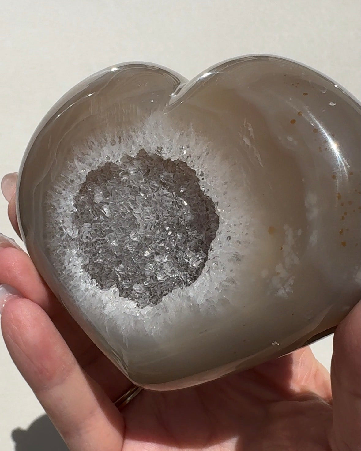Druzy Agate Heart