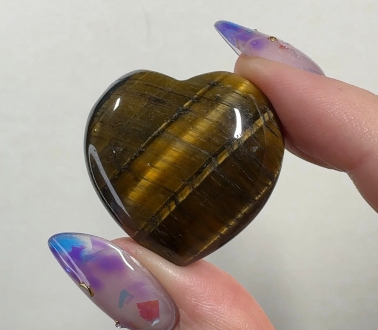 Tiger's Eye Mini Hearts