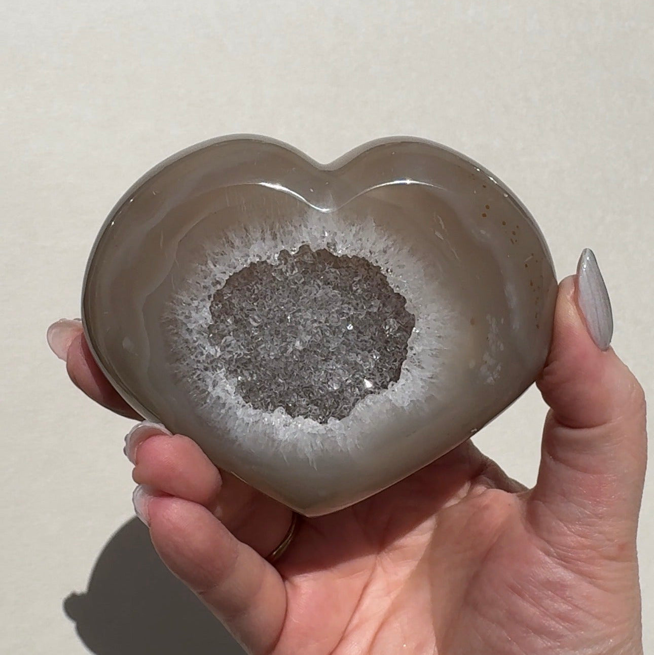 Druzy Agate Heart