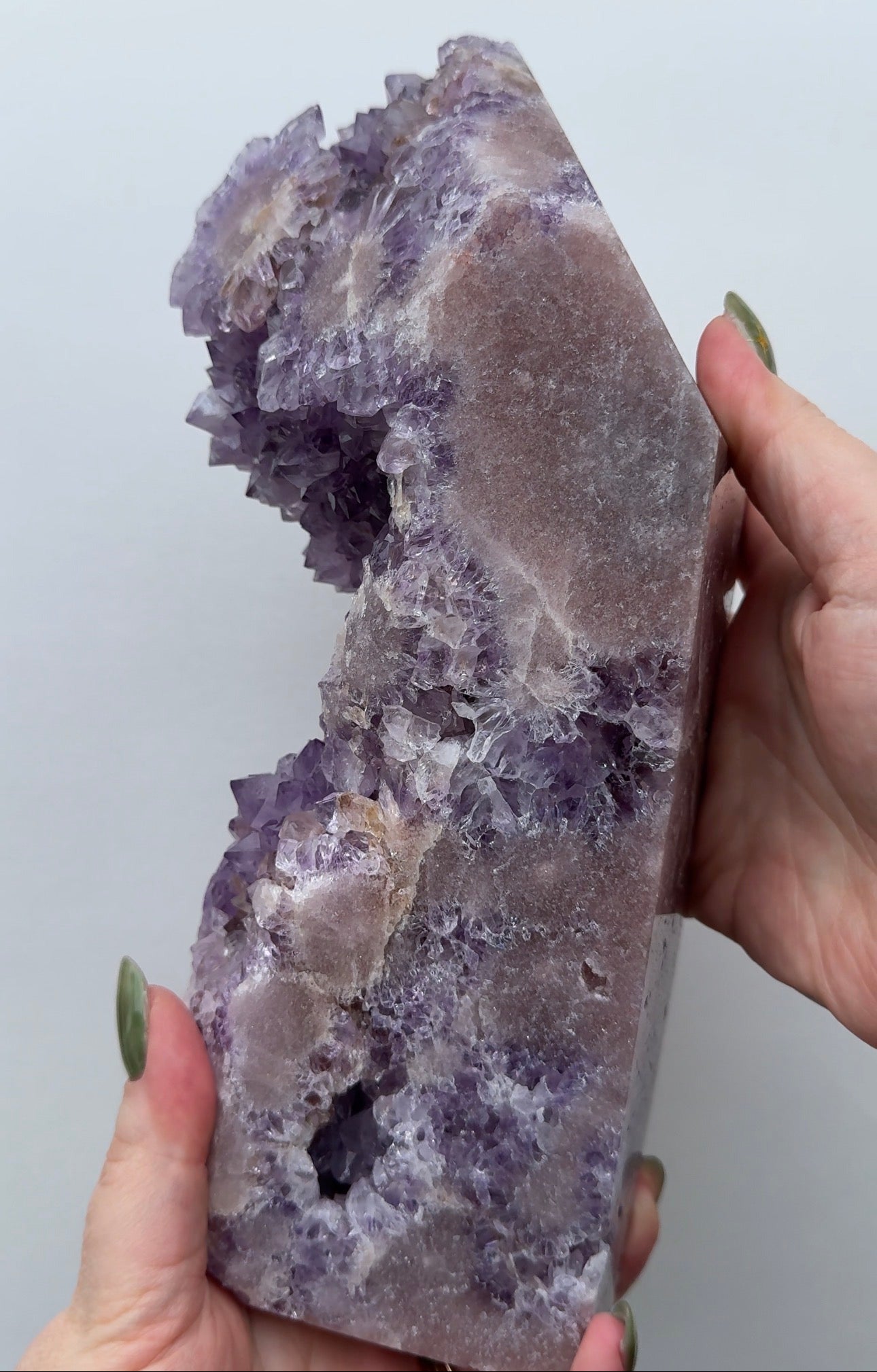 XXL High Quality Druzy Pink Amethyst Tower