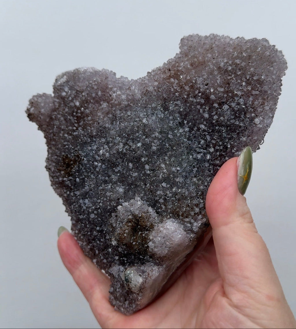 Double Sided Rainbow Amethyst with Calcite
