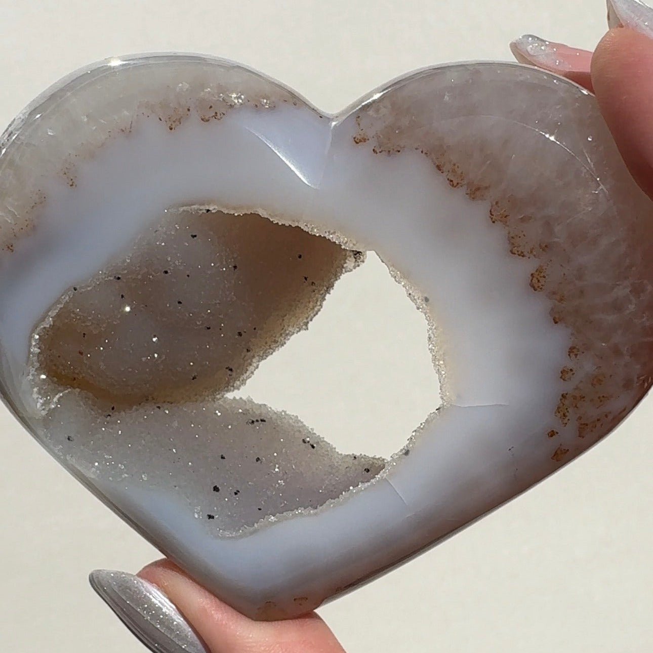 Druzy Agate Heart