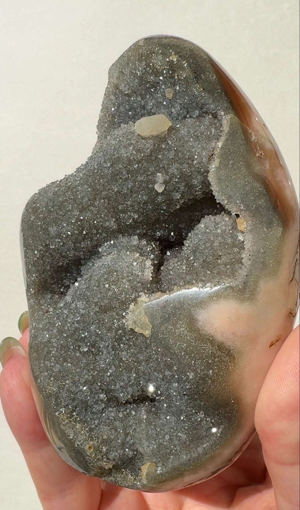 Uruguay Rainbow Amethyst with Calcite