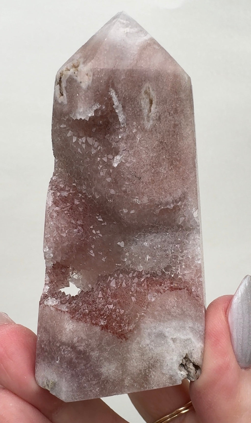 High Quality Druzy Pink Amethyst Tower