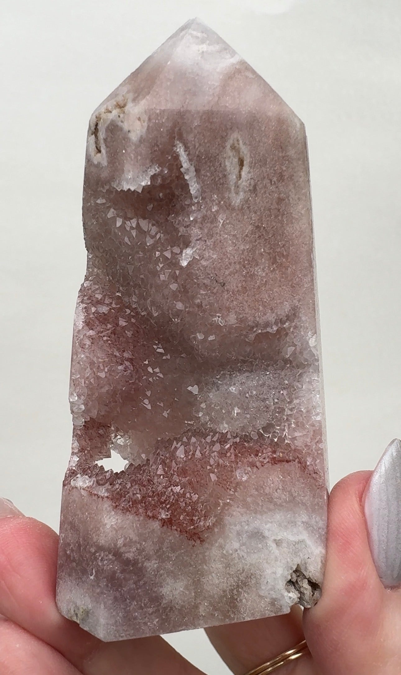 High Quality Druzy Pink Amethyst Tower
