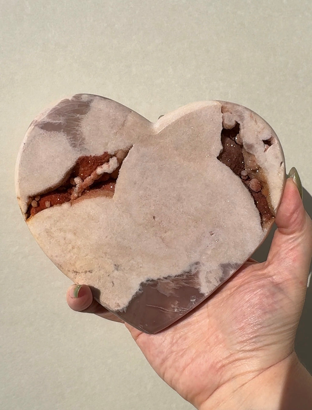 Druzy Pink Amethyst Heart