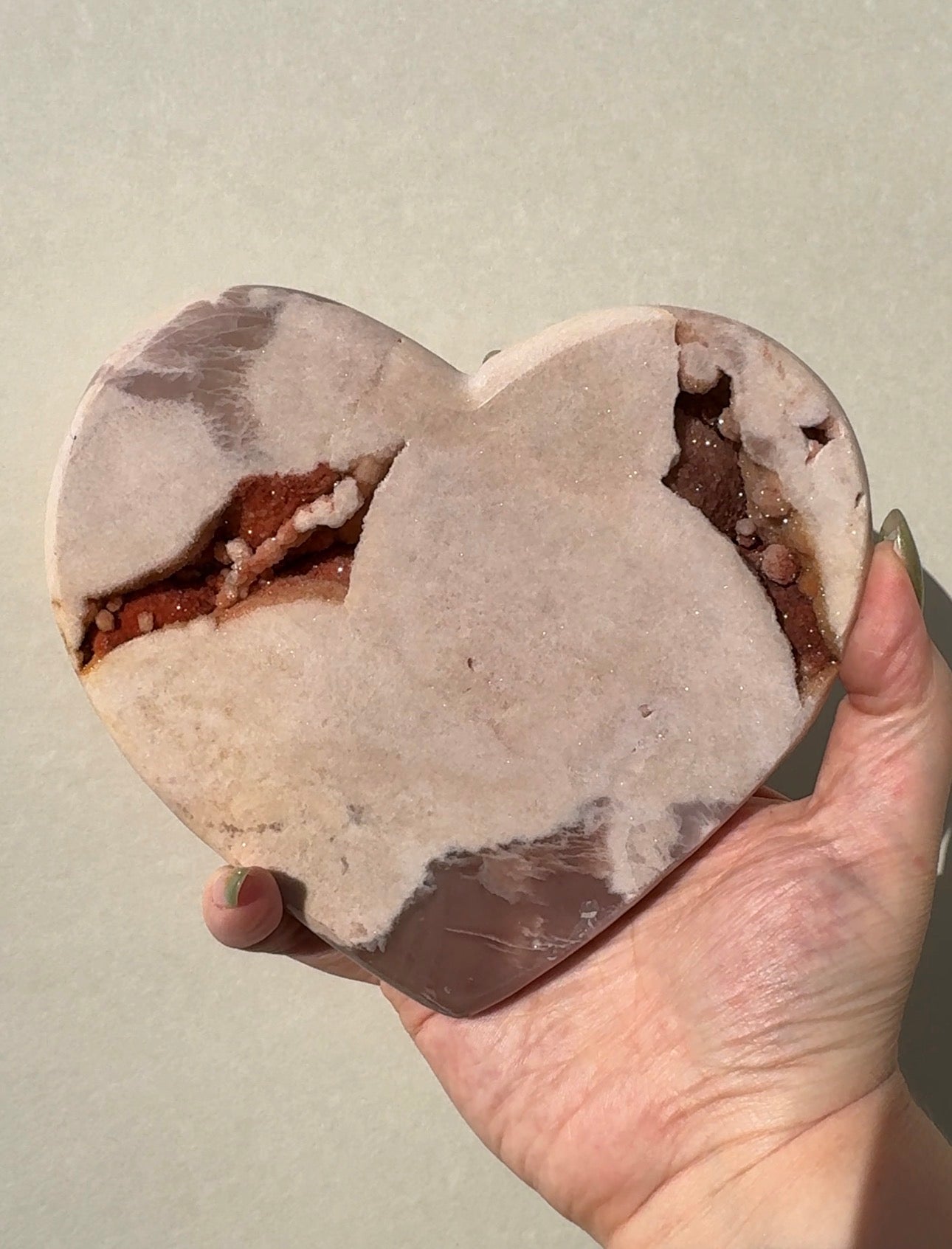 Druzy Pink Amethyst Heart