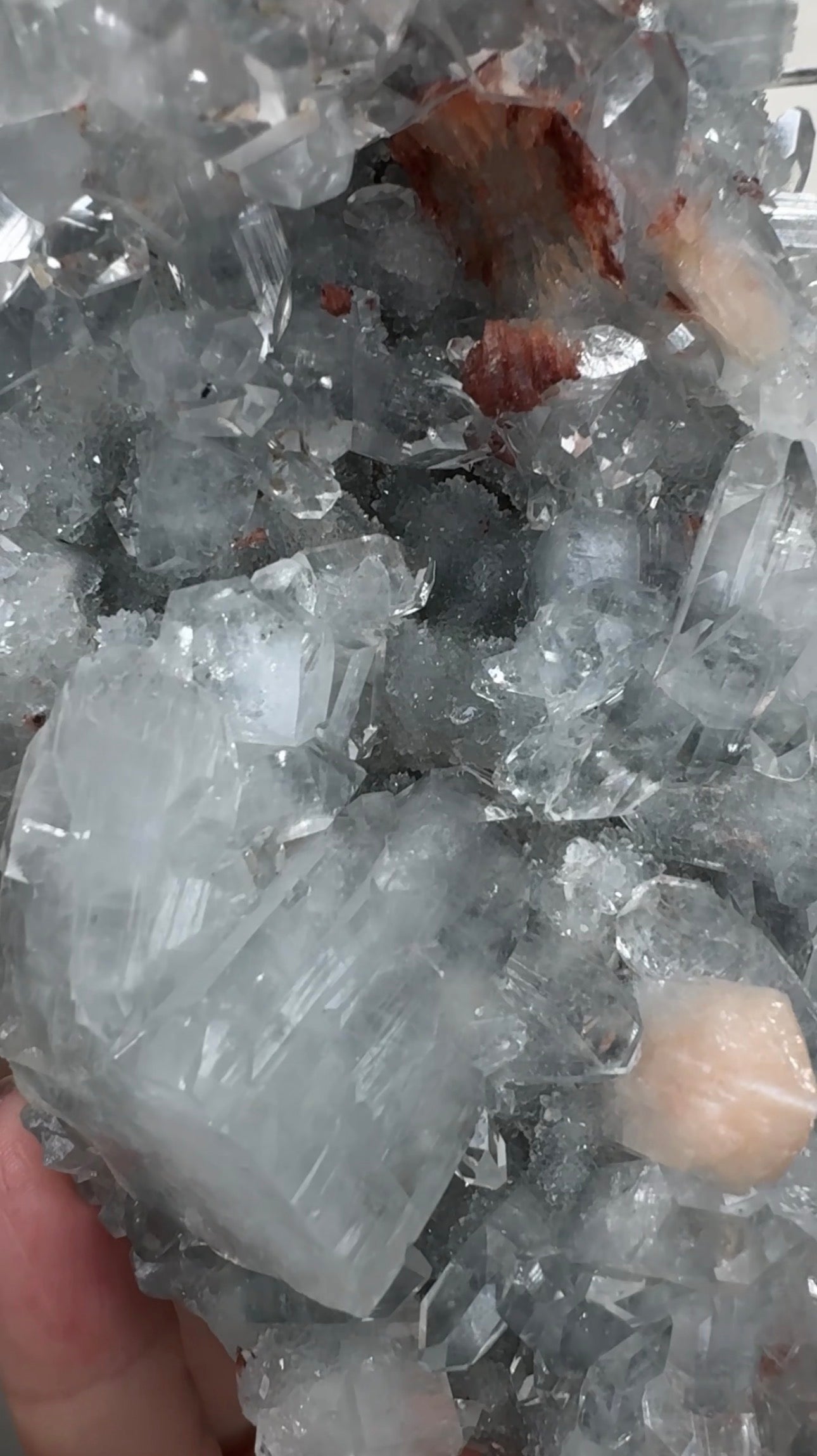 Apophyllite on Chalcedony with Heulandite | BDB