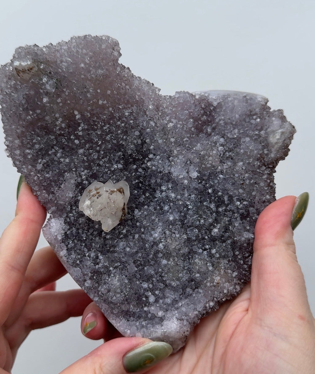 Double Sided Rainbow Amethyst with Calcite