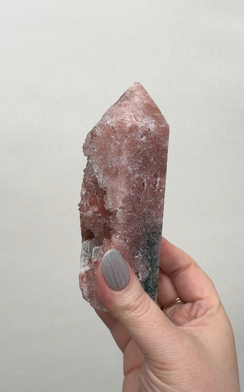 High Quality Druzy Pink Amethyst Tower