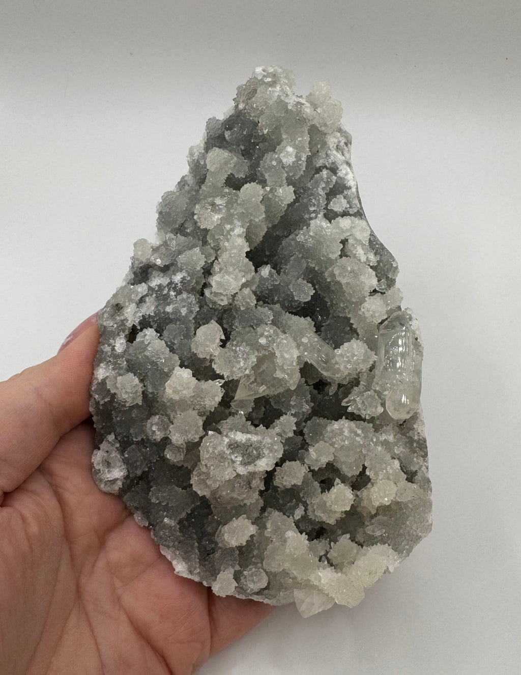 Black Chalcedony with Apophyllite