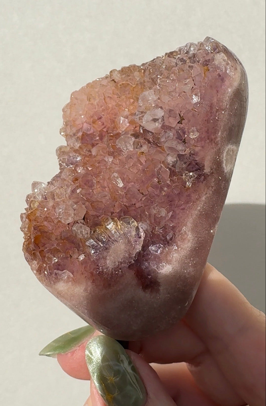 Pink Amethyst on stand