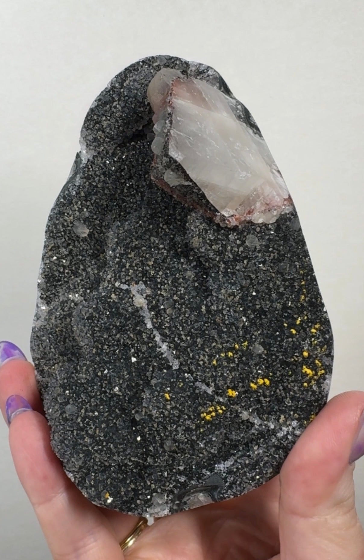 Black Amethyst with Multi-Coloured Calcite | DBA