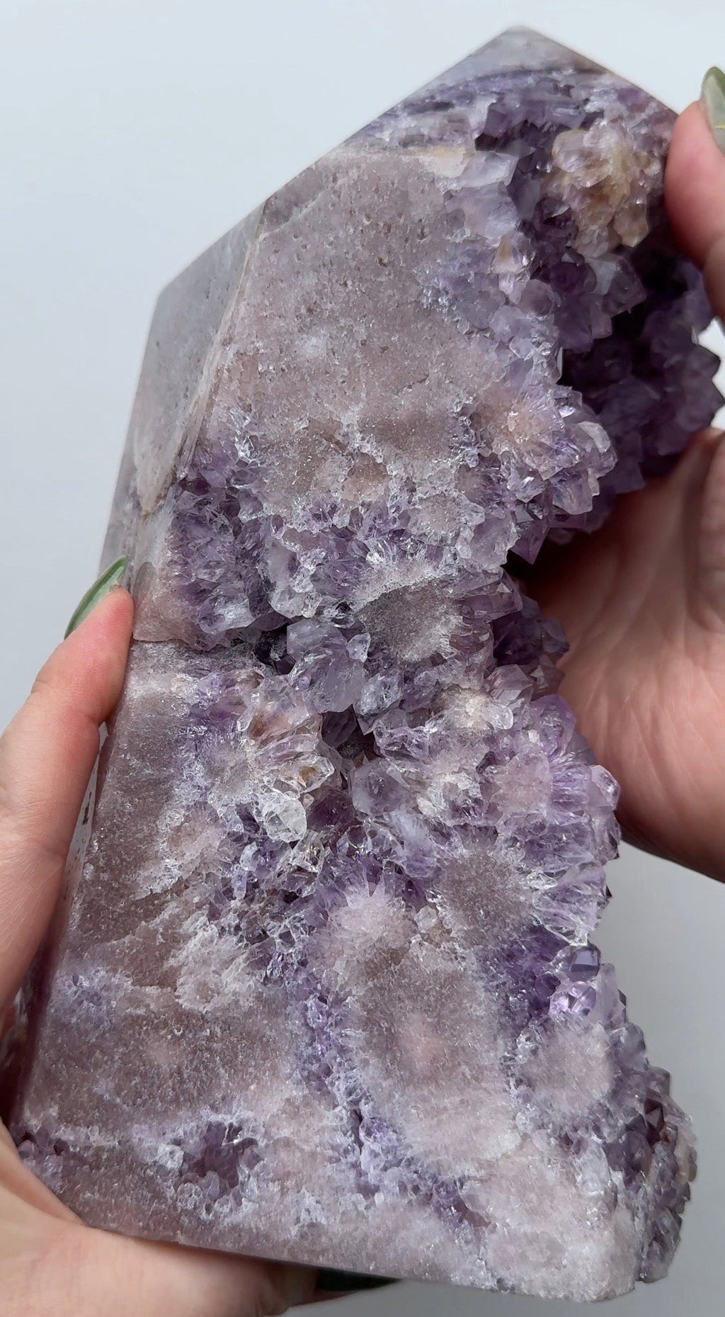 XXL High Quality Druzy Pink Amethyst Tower