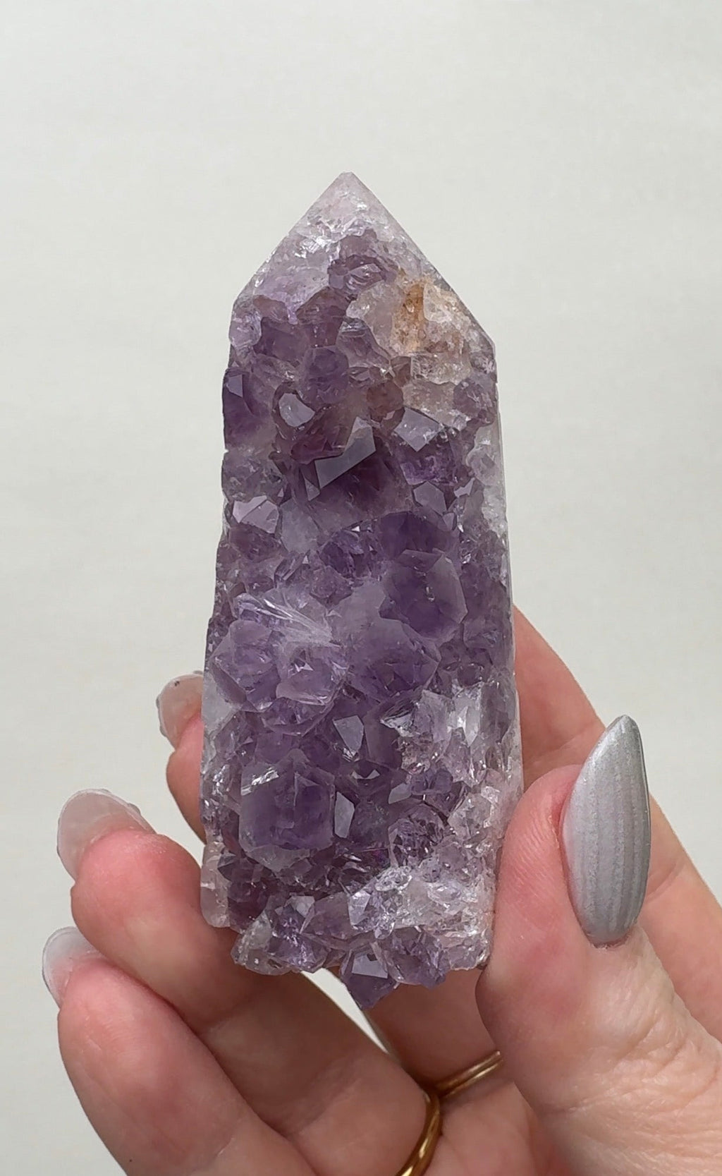 High Quality Druzy Pink Amethyst Tower