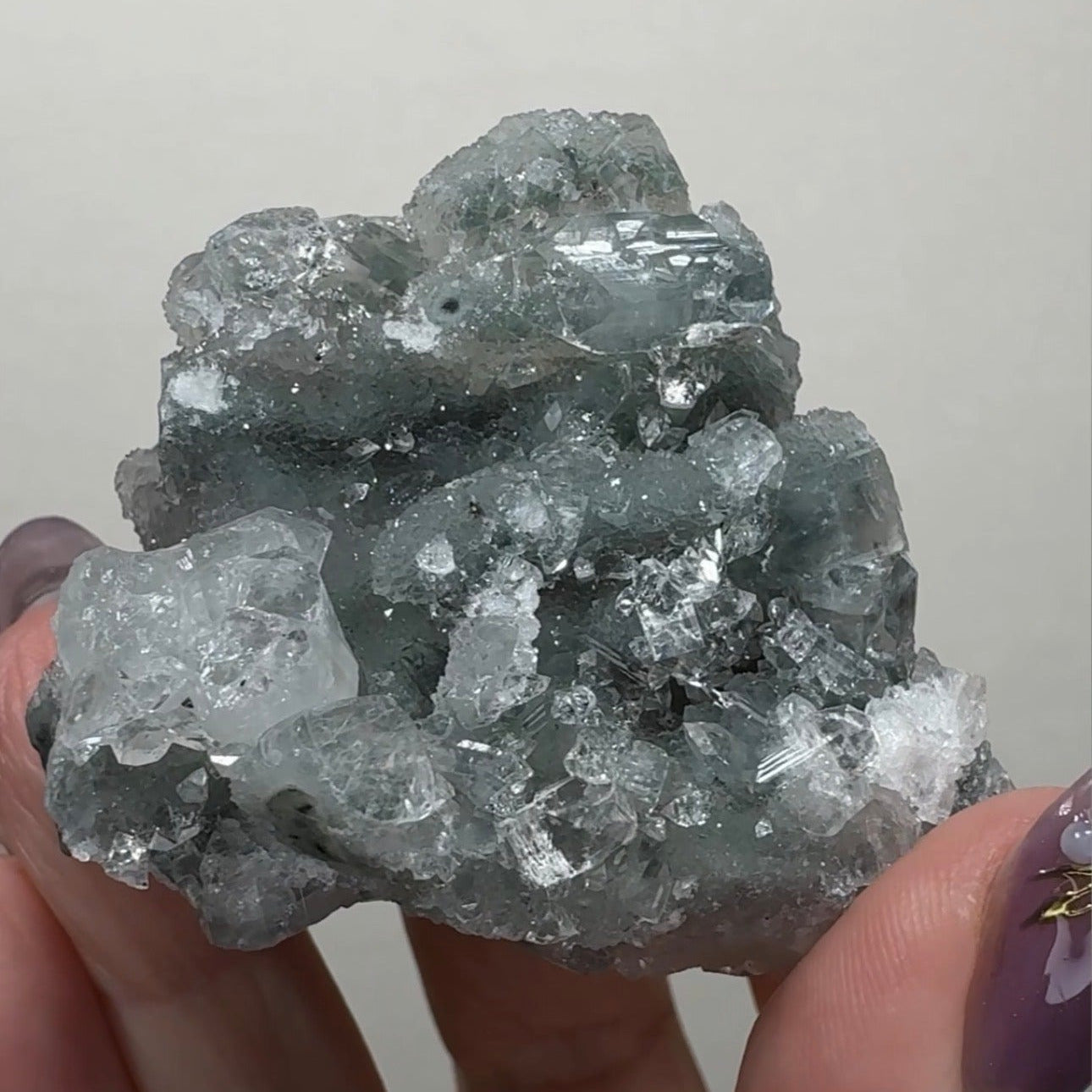Diamond Apophyllite on Chalcedony | A18