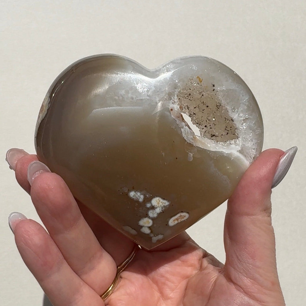 Druzy Agate Heart