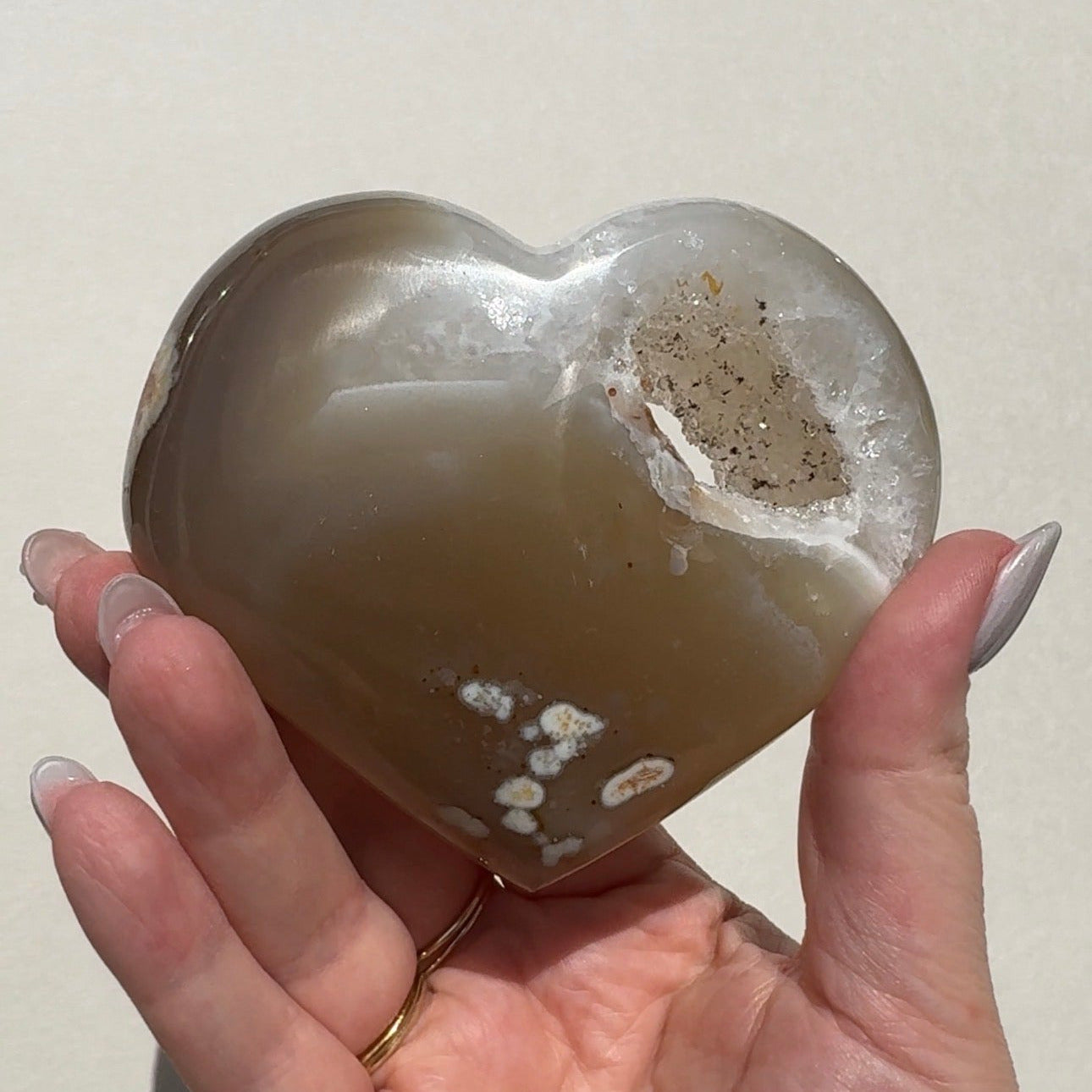 Druzy Agate Heart