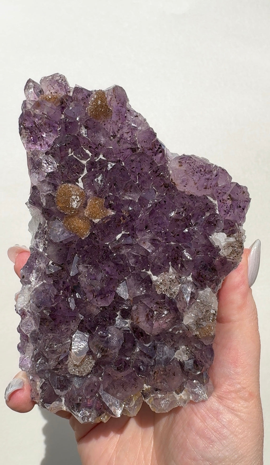 Druzy Purple Amethyst with Calcite