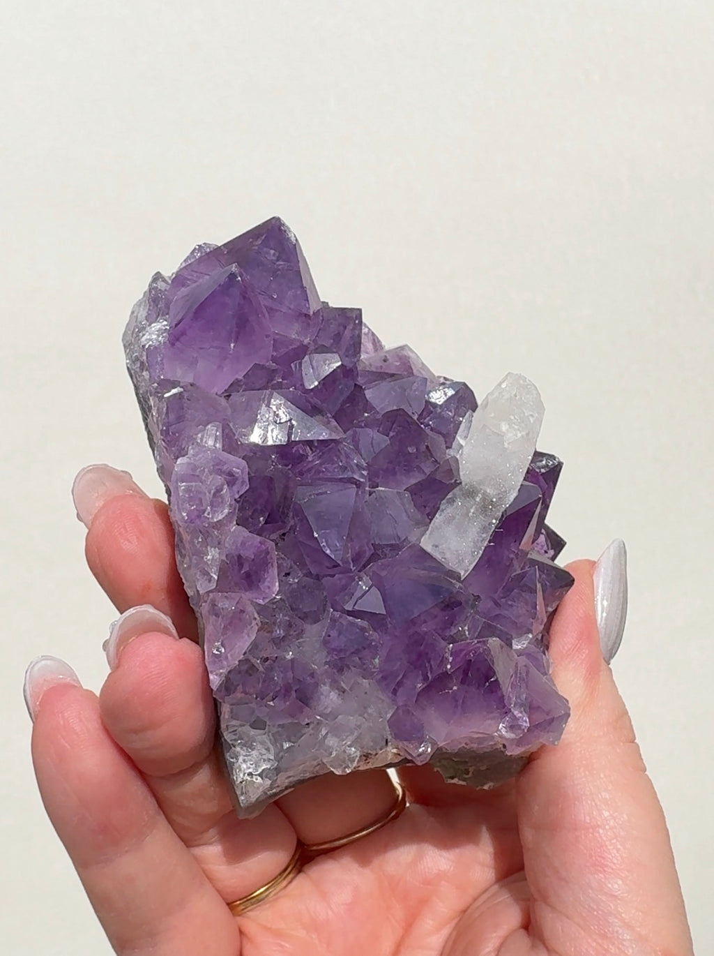 Purple Amethyst with Sugar Calcite Freeform
