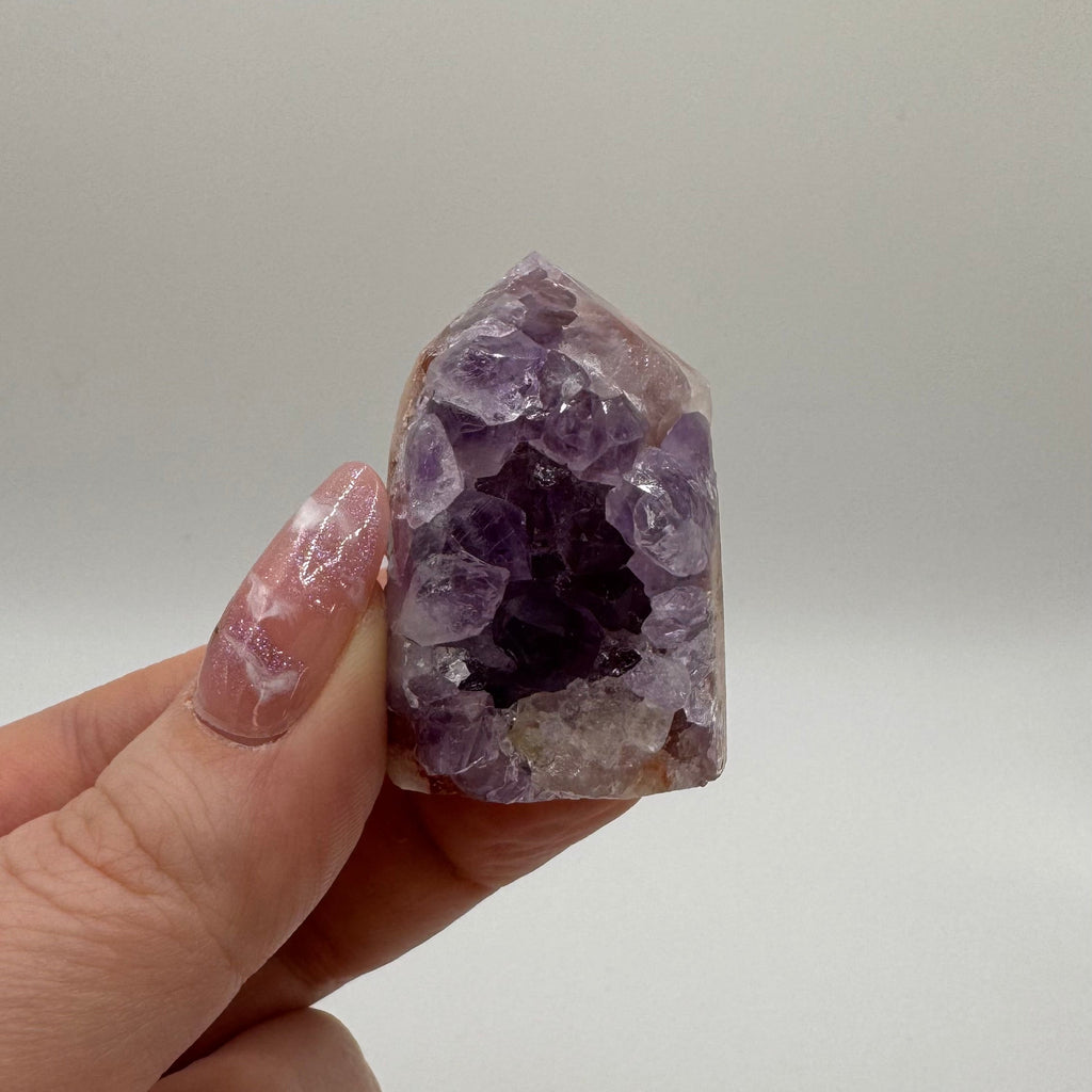 High Quality Druzy Pink Amethyst Tower