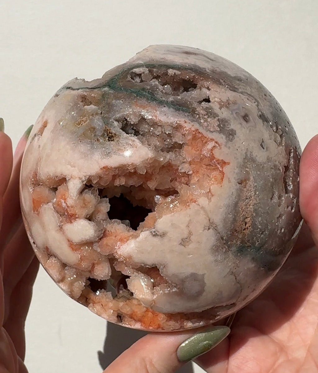 XL Druzy Pink Amethyst Sphere
