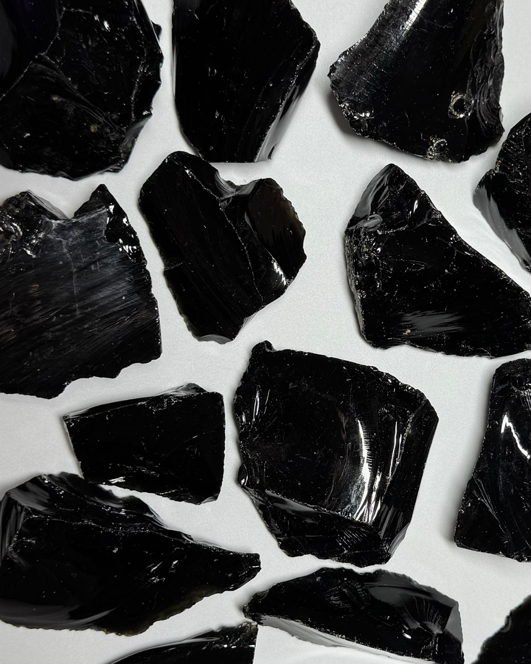 Raw Black Obsidian