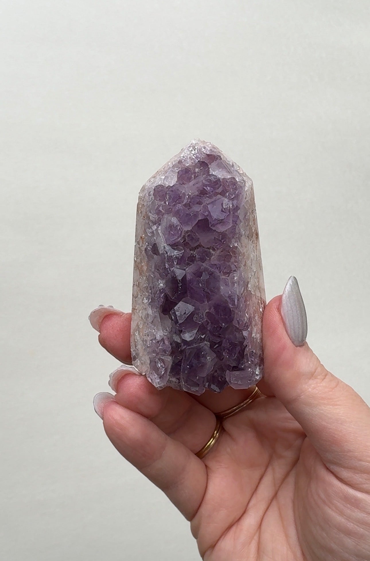 High Quality Druzy Pink Amethyst Tower